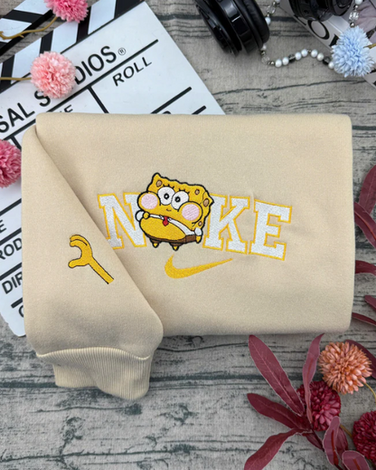 Spongebob Embroidered Crewneck & Hoodie